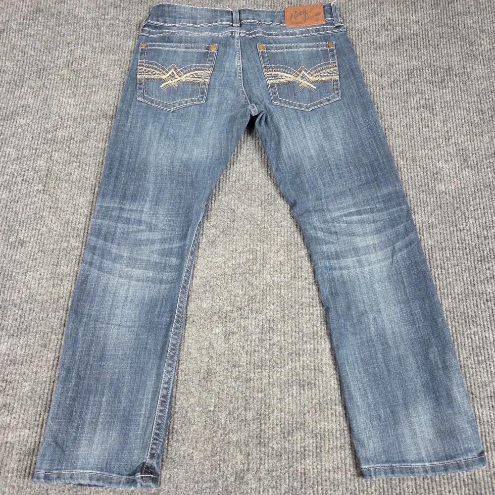 Wrangler Rock 47‎ Mens Slim Straight Medium Wash Jeans Blue MRS47RX 32x30